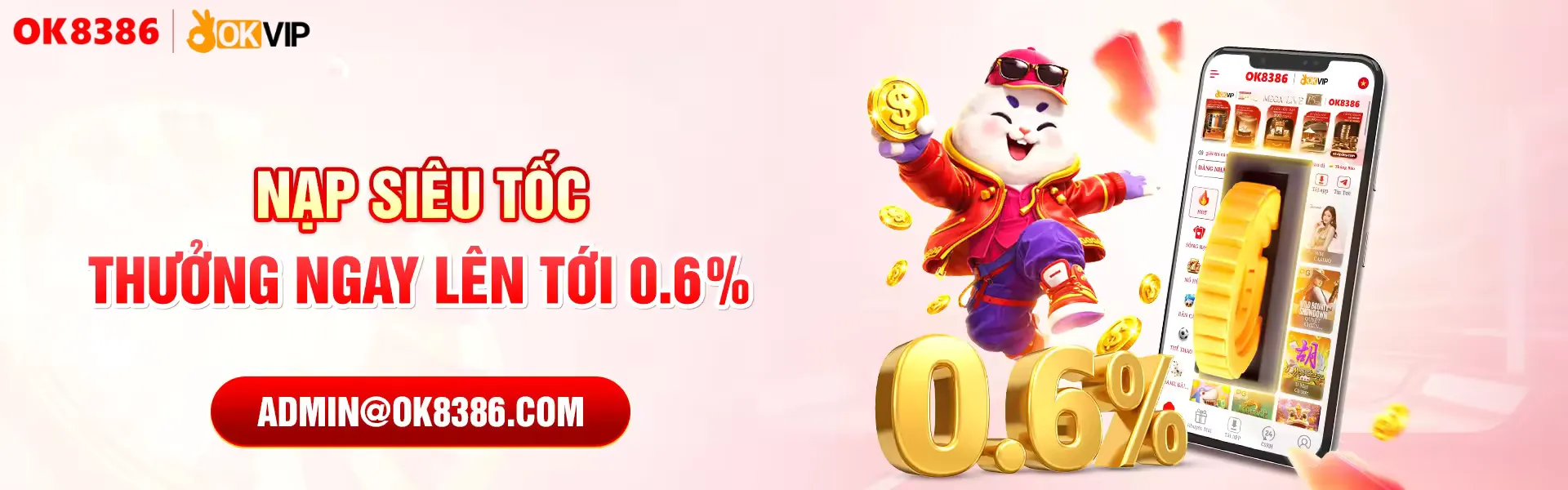ok8386ee nạp siêu tốc thưởng ngay 0.6%